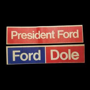 President Gerald Ford Bob Dole 1976 Presidential Campaign Bumper Sticker Lot NOS